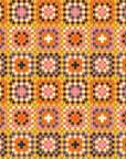 Meadow Star - Granny Square in Caramel | Quilting Cotton