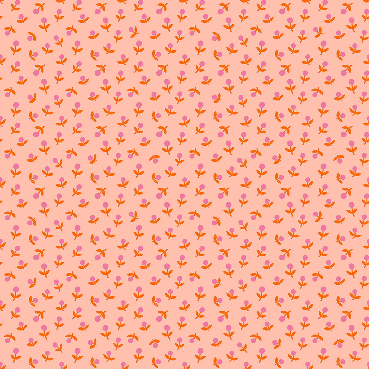 Meadow Star - Sprout in Peach | Quilting Cotton