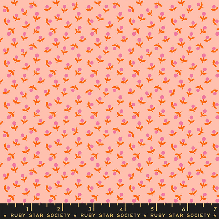 Meadow Star - Sprout in Peach | Quilting Cotton