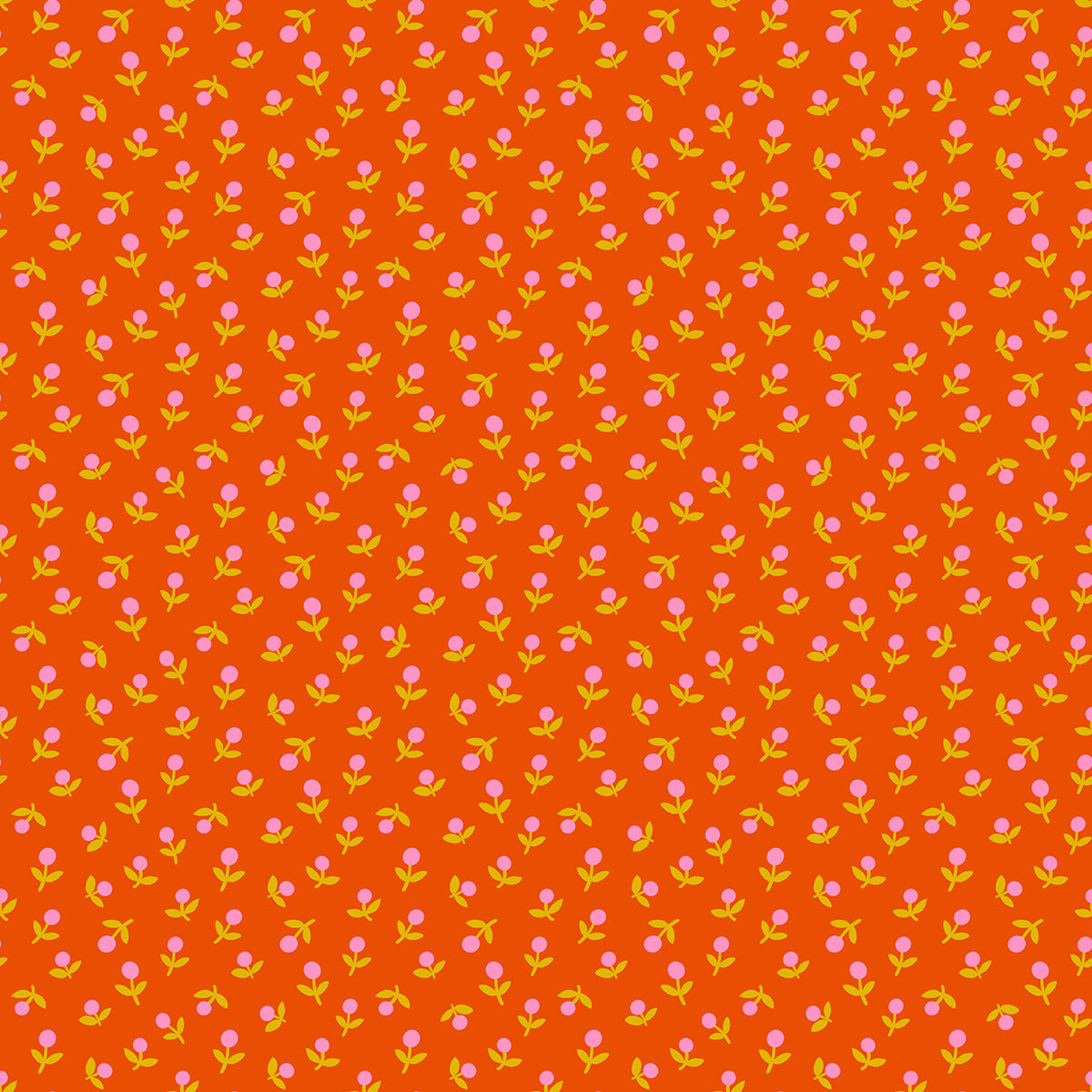Meadow Star - Sprout in Warm Red | Quilting Cotton