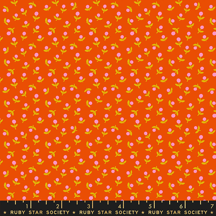 Meadow Star - Sprout in Warm Red | Quilting Cotton