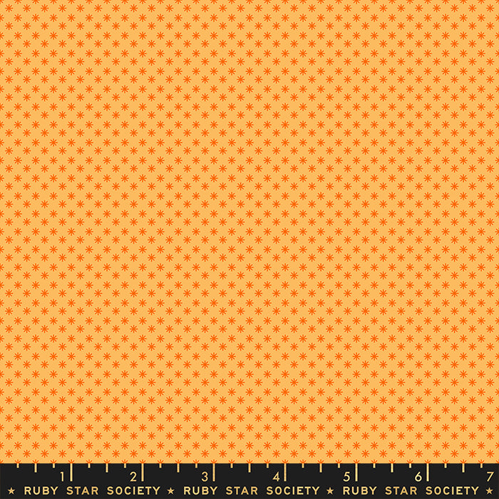 Meadow Star - Puff in Cantaloupe| Quilting Cotton