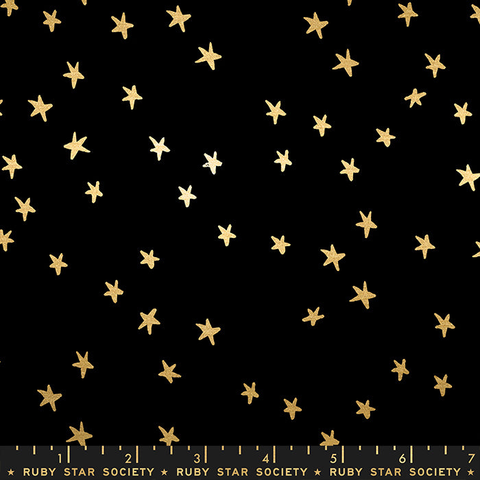 Starry 2023 - Starry in Black Gold | Quilting Cotton