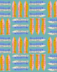Ooh Lucky Lucky - Sardines in Turquoise | Quilting Cotton