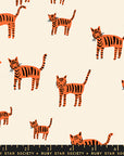 Cat Nap - Tiger Stripes in Orange | Quilting Cotton
