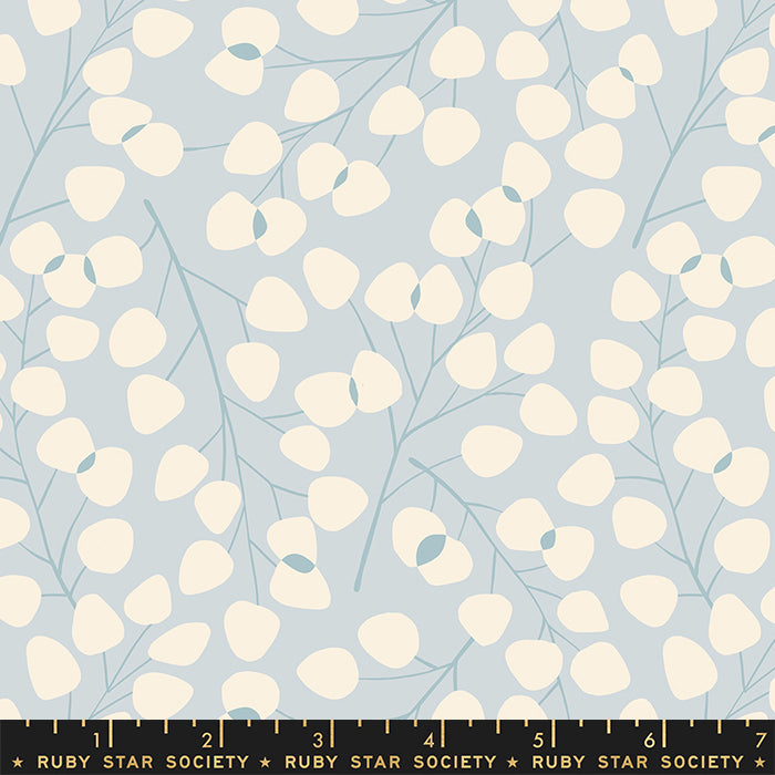 Winterglow - Eucalyptus Florals in Dove | Quilting Cotton