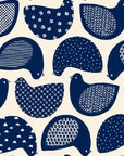 Winterglow - Snow Birds in Navy | Quilting Cotton