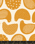 Winterglow - Snow Birds in Honey | Quilting Cotton