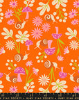 Animal Animal - Snail Garden in Golfish Orange | Quilting Cotton