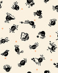 Freaky Familiars - Spider Sense in Natural | Quilting Cotton