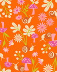 Animal Animal - Snail Garden in Golfish Orange | Quilting Cotton