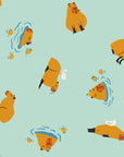 Animal Animal - Capybara in Minty | Quilting Cotton