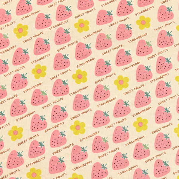 Utakata Retro - Strawberry Pink | Sheeting Cotton