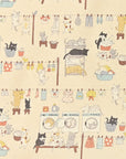 Funny Cats - Washing in Natural | Sheeting Cotton