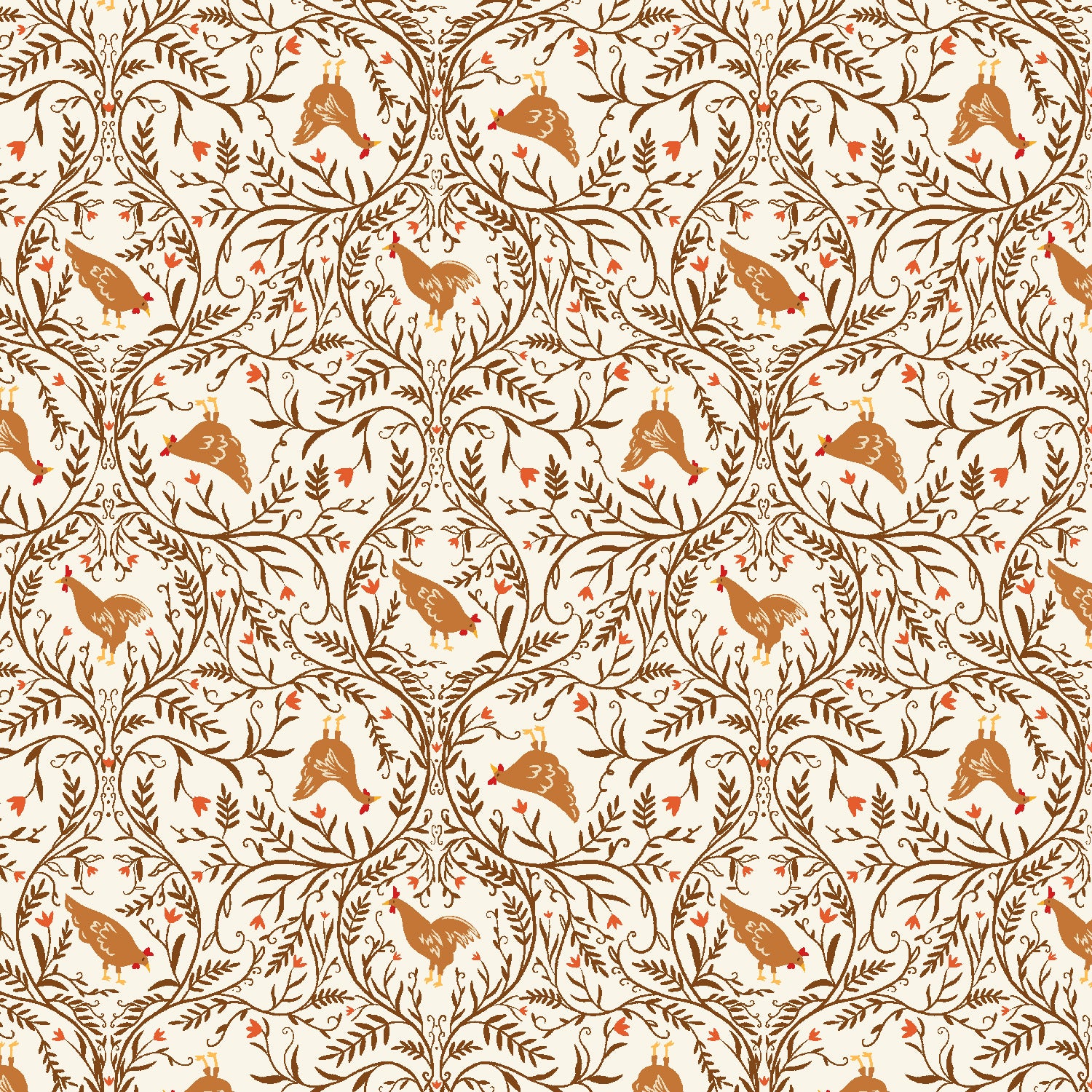 Day on a Farm - Feeding the Chickens Early Morning | Quilting Cotton