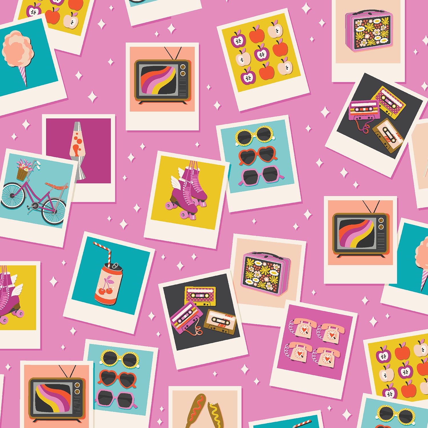 East Coast - Oh Snap in Hot Pink | Quilting Cotton