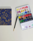 Handmade Mini Watercolor Sketchbook | Queen Anne in Navy - LIMITED EDITION