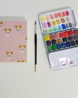 Handmade Mini Watercolor Sketchbook | Little Friends in Pink