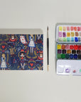 Standard Watercolor Sketchbook | 100% Cotton Paper | Wonderland in Navy