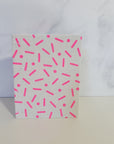 Handmade Mini Watercolor Sketchbook | Sprinkle in Neon Pink