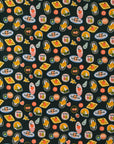 Orchard - Fruit Stickers in Hunter | Quilting Cotton