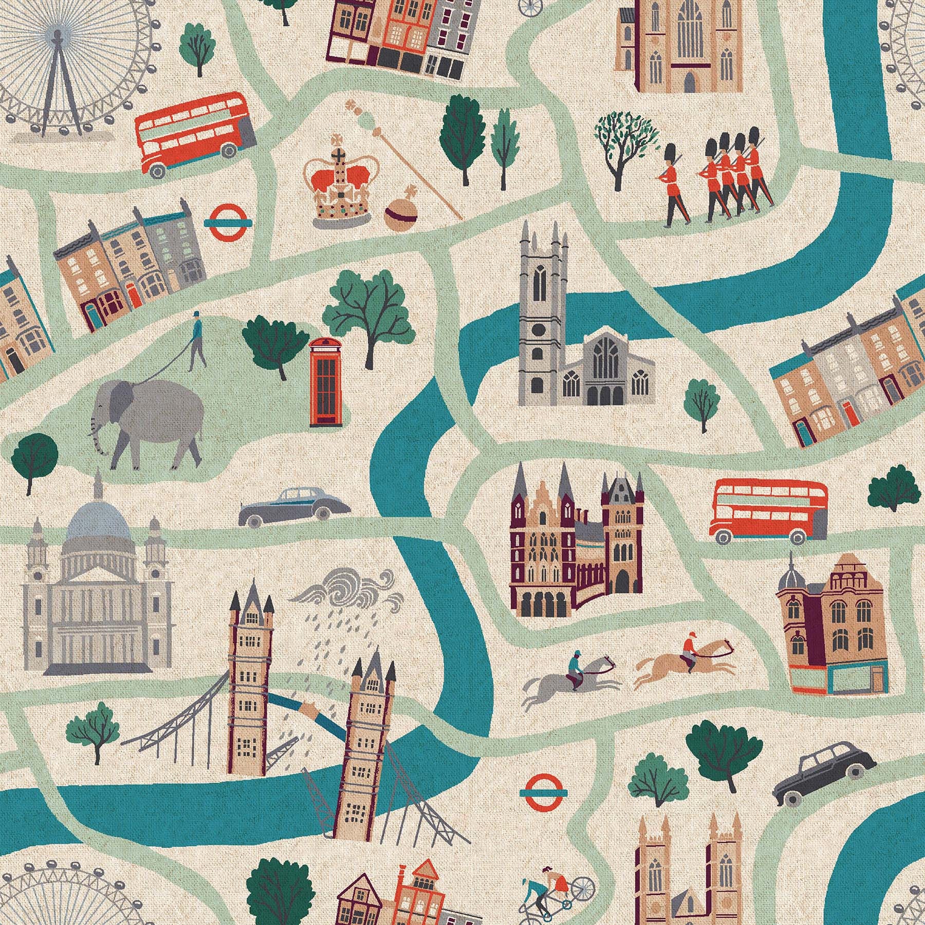London Town - London Forever in Sunny Day | Canvas
