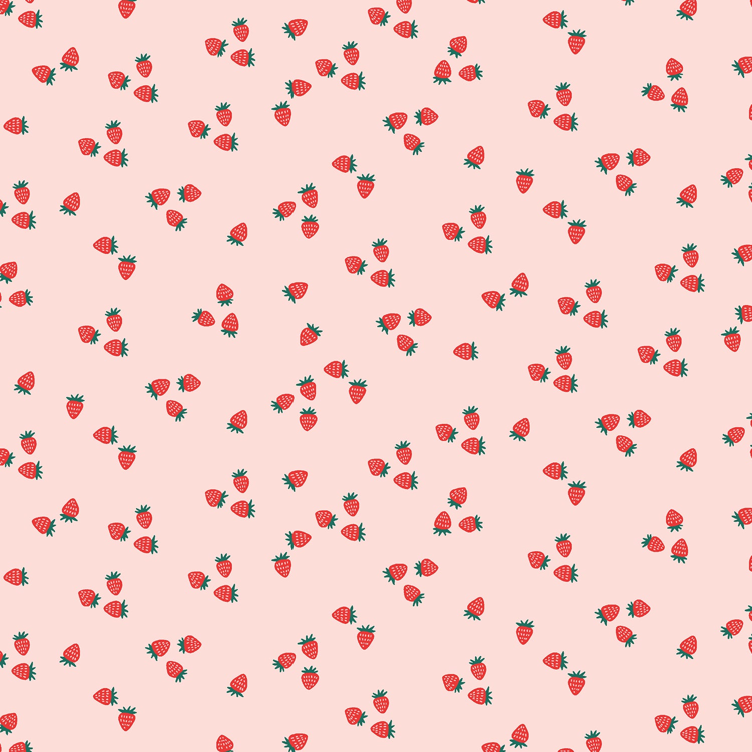 Sunday Afternoon - Seasonal Strawberries in Red Rhapsody | Quilting Cotton