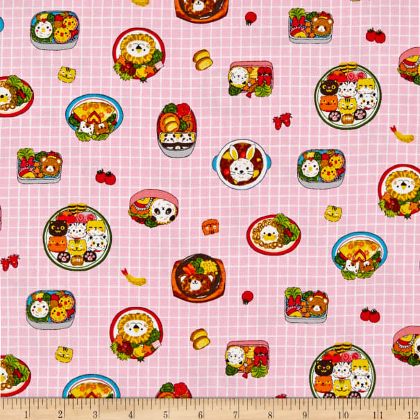 Kyraben Bento Box Pink Gingham | Oxford Cotton