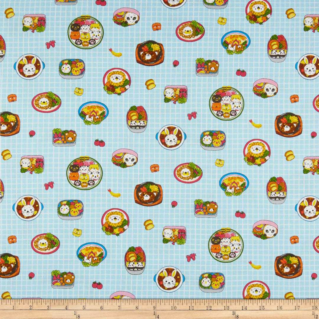 Kyraben Bento Box Baby Blue Gingham | Oxford Cotton