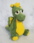 Dragon with Horn Plush Toy - 11 Inches - Green
