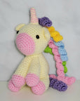 Unicorn Plush Toy - Sitting - 8 Inches