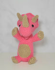 Crochet Toy - Pink Triceratops