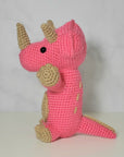 Crochet Toy - Pink Triceratops