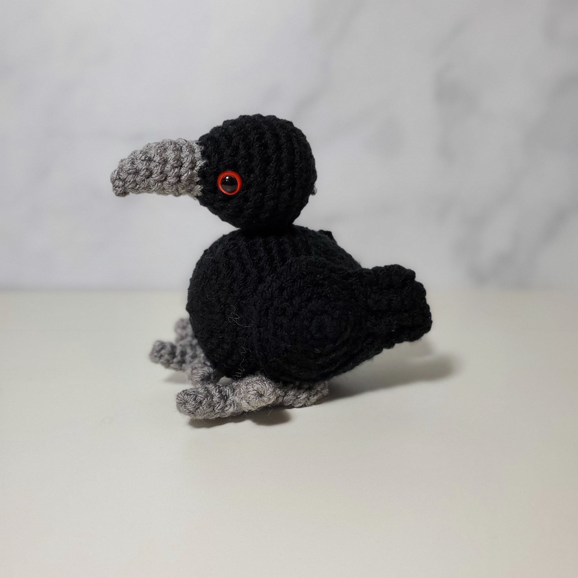 Crochet Toy - Small Black Crow