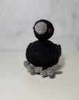 Crochet Toy - Small Black Crow