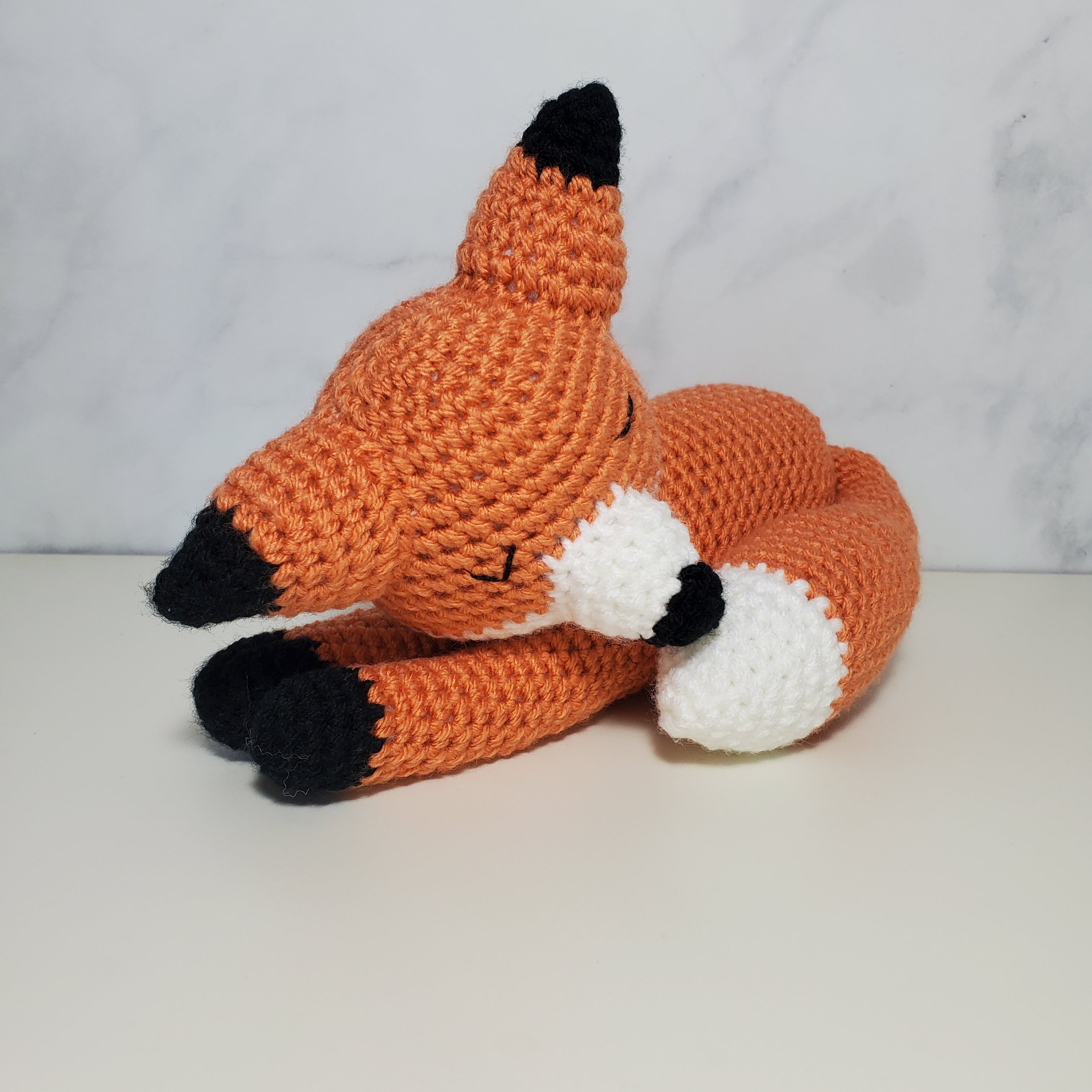 Melange Collection Fox in Striped Sweater Stuffed Animal Plush Toy -  Handmade, Fair Trade
