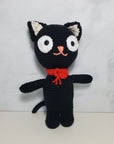 Crochet Character - Bow Tie Black Cat