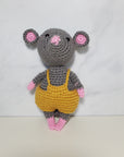 Crochet Toy - Little Mouse in Overall