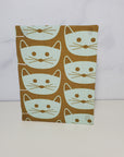 Handmade Mini Watercolor Sketchbook | Cat Nap in Mint