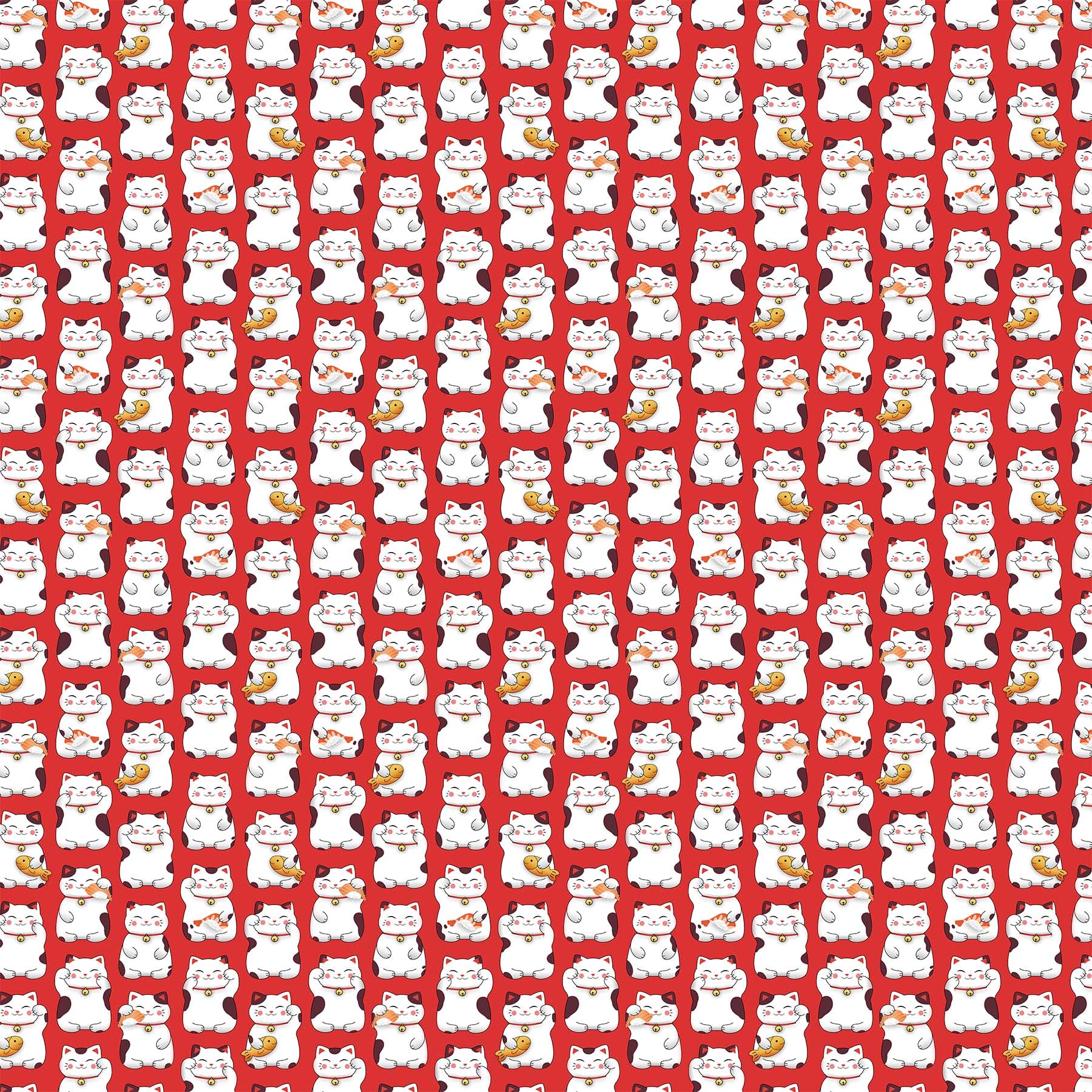 Sushi - Lucky Cats in Red