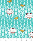 Sushi - Lucky Cats in Turquoise