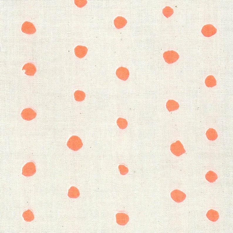 Pochos in Neutral & Orange C | Organic Double Gauze - 25 IN BOLT END