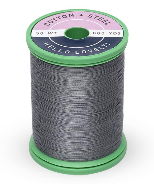 50wt Cotton Thread Spool - Dark Nickel Gray