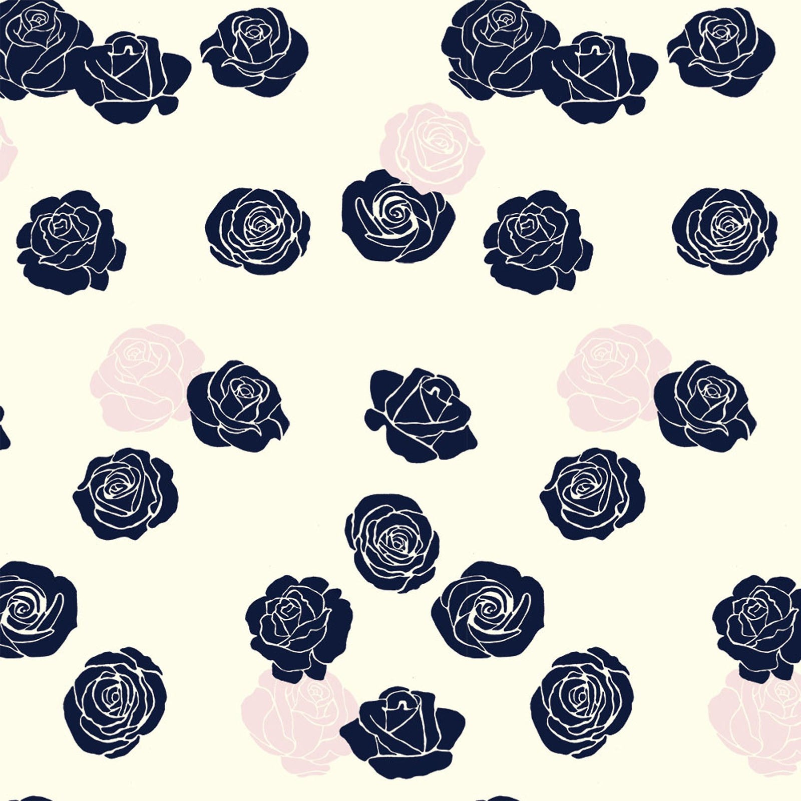 Mod Nouveau - Roses in Blush | Organic Poplin