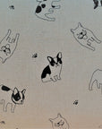 Black Dog in Cream | Canvas