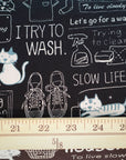 Housekeeping Cat in Black | Canvas