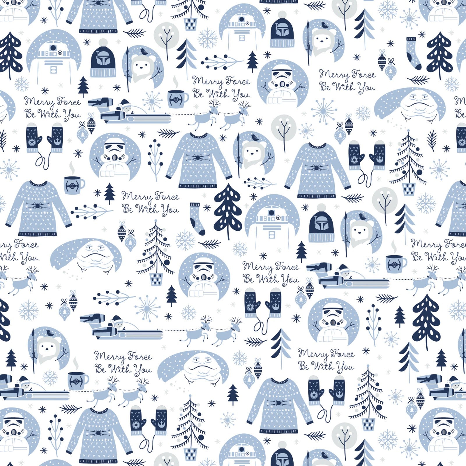 Character Winter Holiday Star Wars Merry Force Be With You