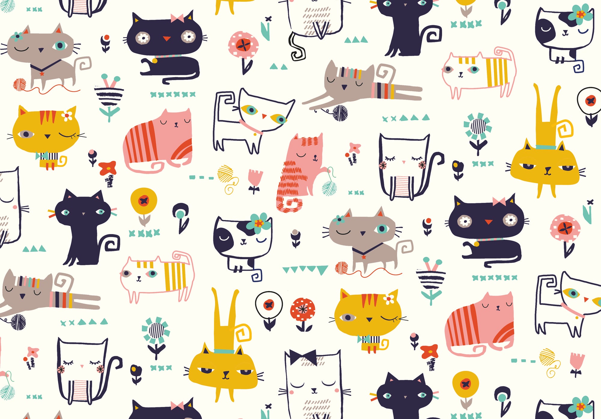 Cool for Cats - Playful Cat in White