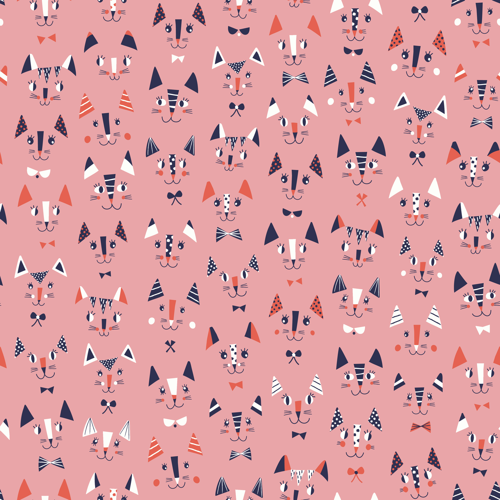 Cool for Cats - Cat Face in Pink