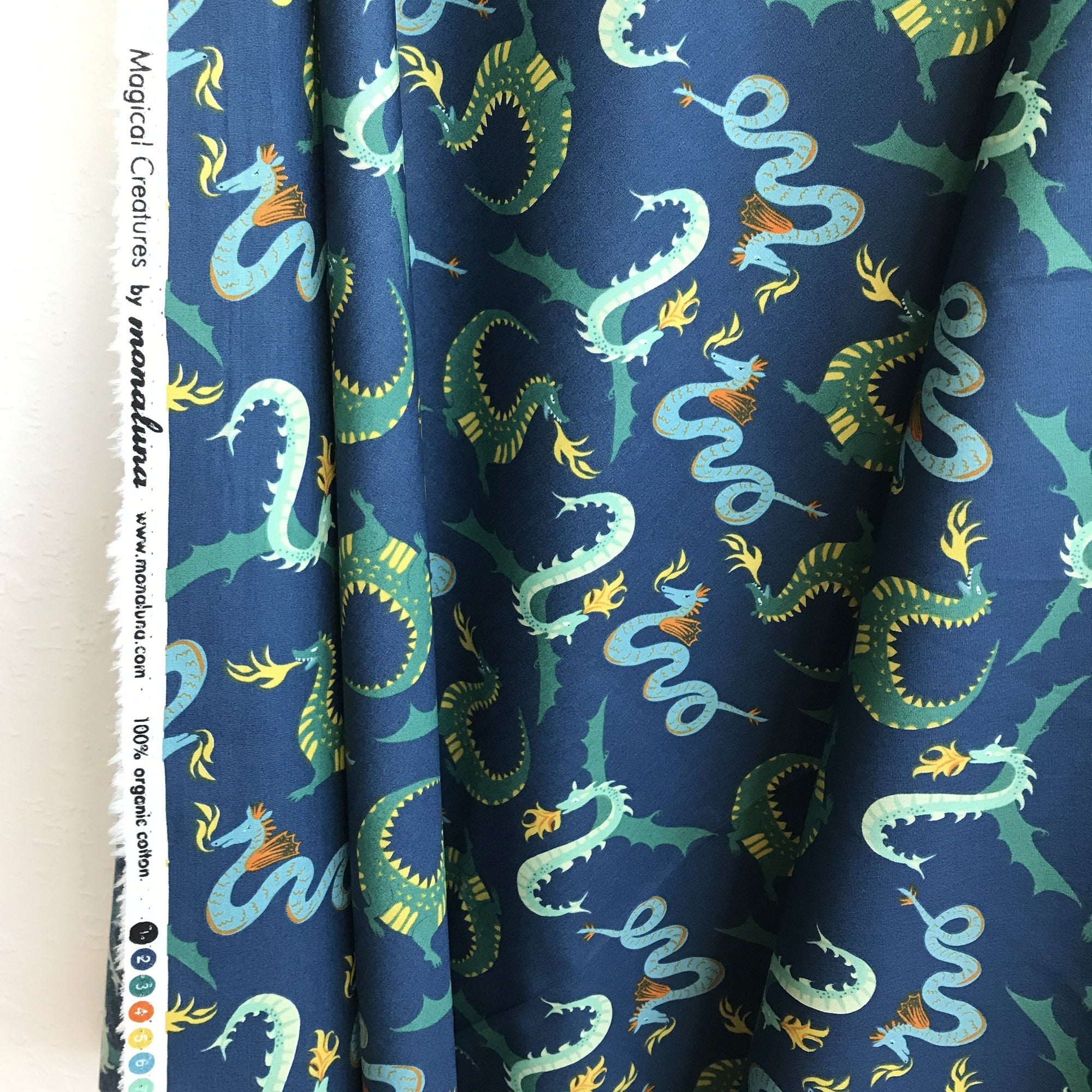 Magic Creatures - There be Dragons | Organic Poplin